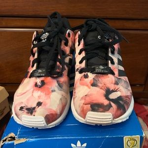 Girl’s Adidas ZX Flux Pink Floral Size 3